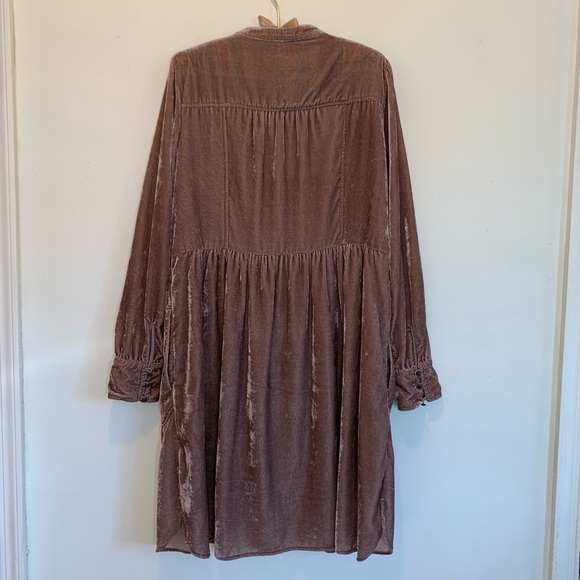 Anthropologie Holding Horses Velvet Dress Mauve - Picture 7 of 9